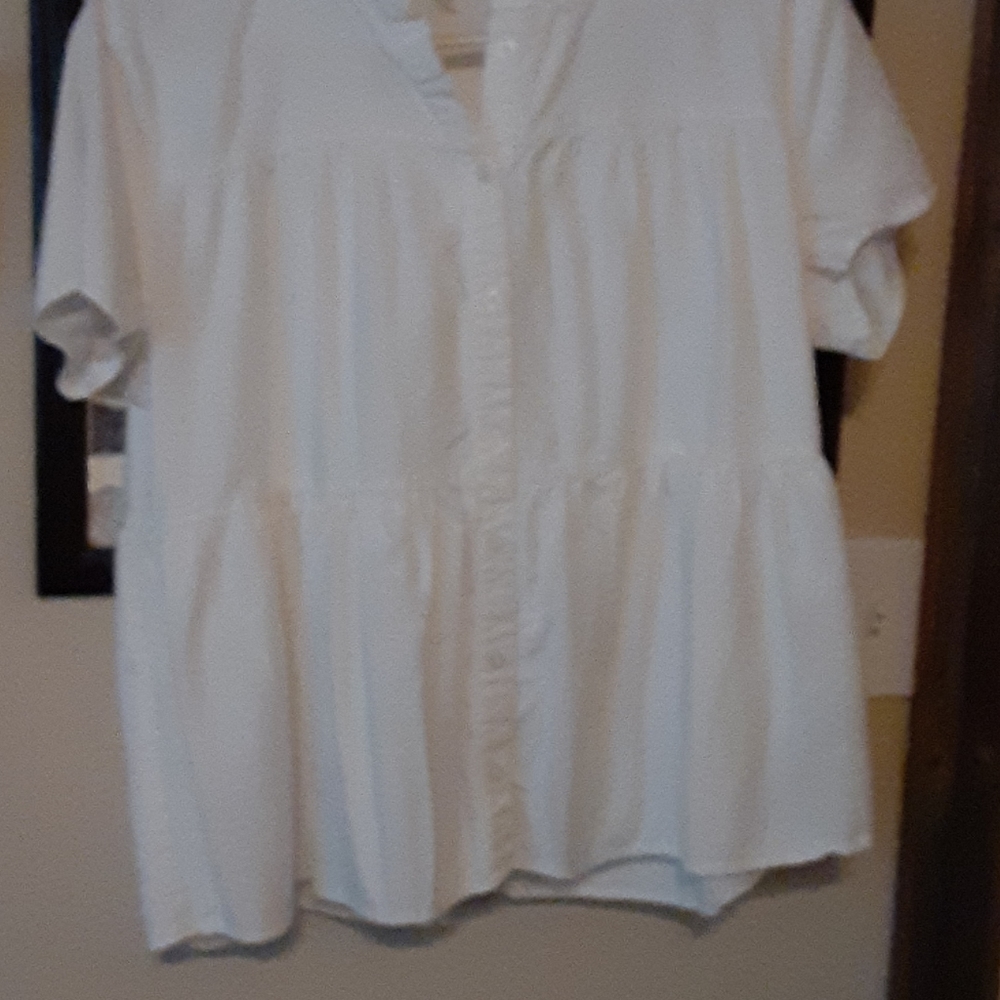 A cute white cotton shirt,  cool and comfortable